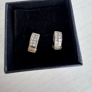 Two-Tone 14K Diamond Earrings